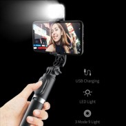 P20S Foldable Handheld Selfie Stick With LED Light